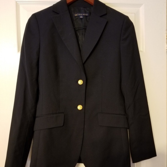 BROOKS BROTHERS 346 Black 2-Button Wool Blazer Sz2 - Picture 2 of 8